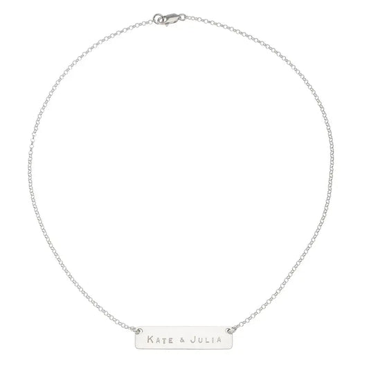 Name Plate Necklace - Hand Stamped