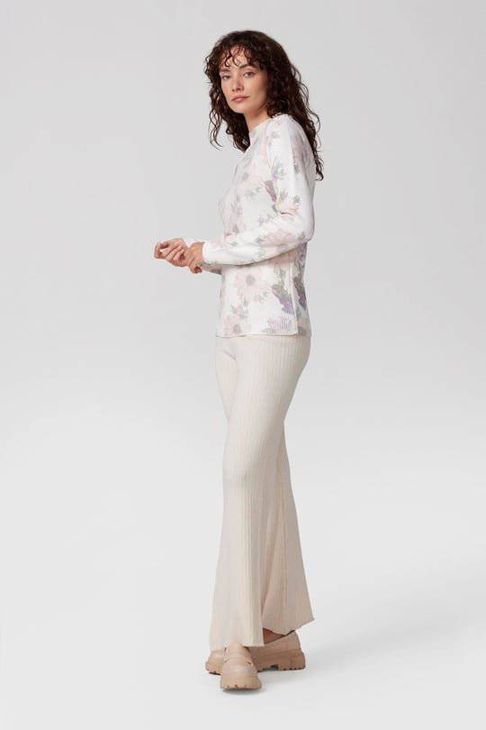 Crew Neck Floral Sweater