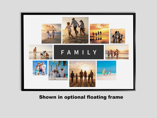 36″X24″ Collage Canvas Photo Family