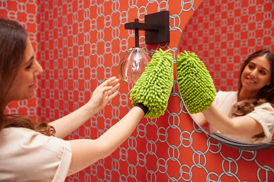 Gant de dépoussiérage et de lavage en chenille