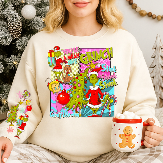 Hoody Crewneck – Grinchh & Cindy Louu Who Stink Stank Stunk Christmas Sweatshirt Design