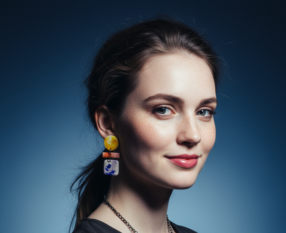 Colorful Pastel Color Clip On Earrings Handmade