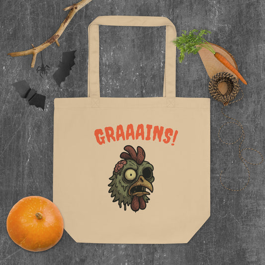 Halloween Zombie Chicken Eco Tote Bag