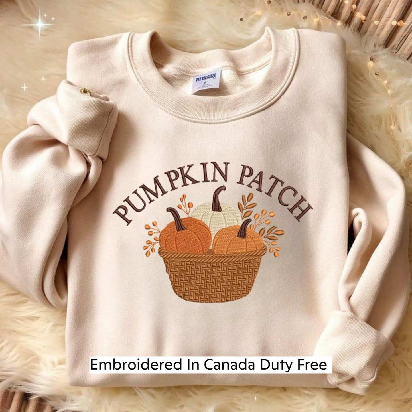 Pumpkin Patch Embroidered Sweatshirt | Made in Canada