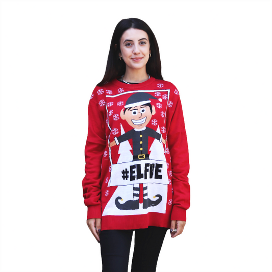 #Elfie Hashtag  Sweater