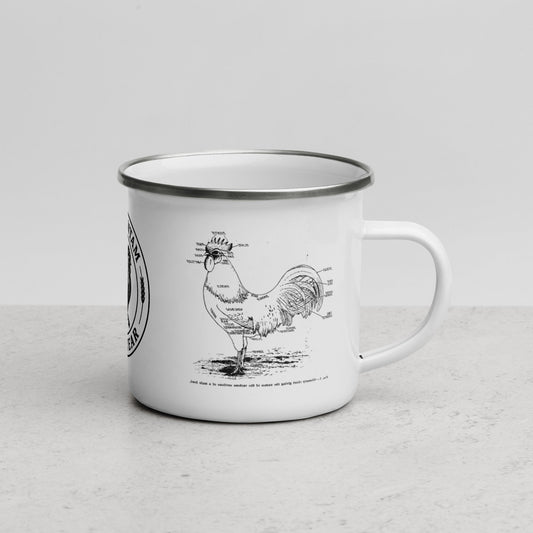 TBC Retro Chicken Parts Enamel Mug