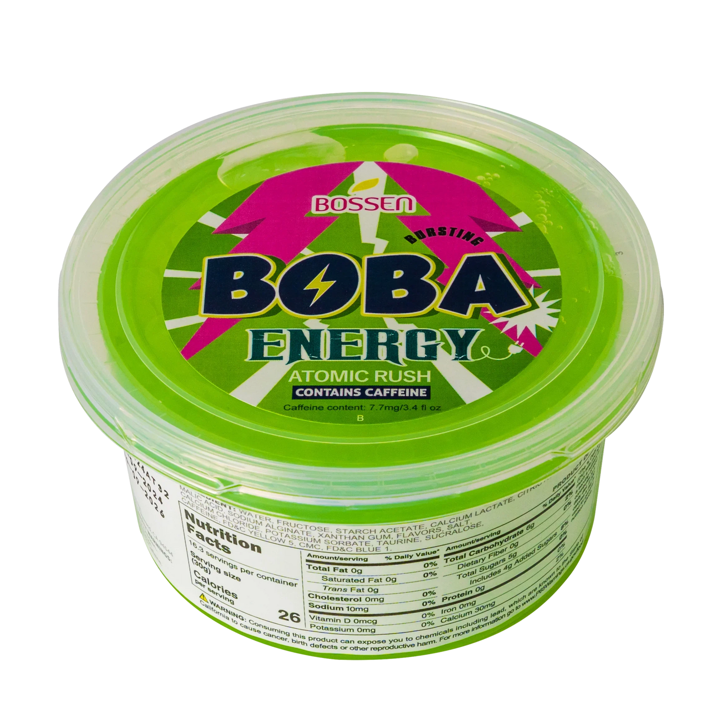 "TOP DEAL" Atomic Rush Bursting Boba ENERGY | Caffeinated Popping Boba | Foodservice Bossen Canada Distribution | Ships Free Within Canada on Orders Above CAD $199