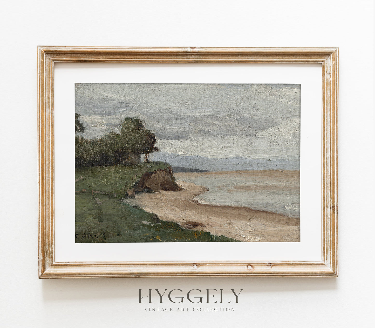 Vintage Coastal Seaside Landscape Art Print L0140