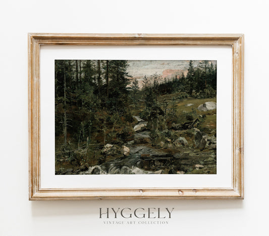Vintage Moody Landscape Art Print L0122