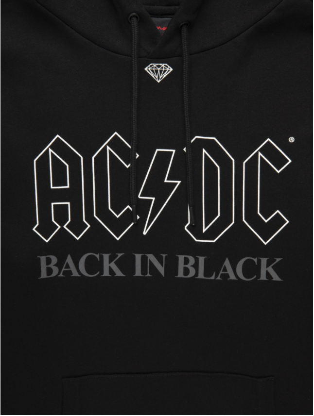Diamond  Back in Black - Mens Hoodie