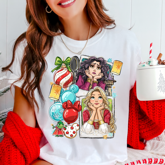 Hoody Crewneck – Rapunzzel & Mother Gothhel Christmas Ornaments Sweatshirt Design