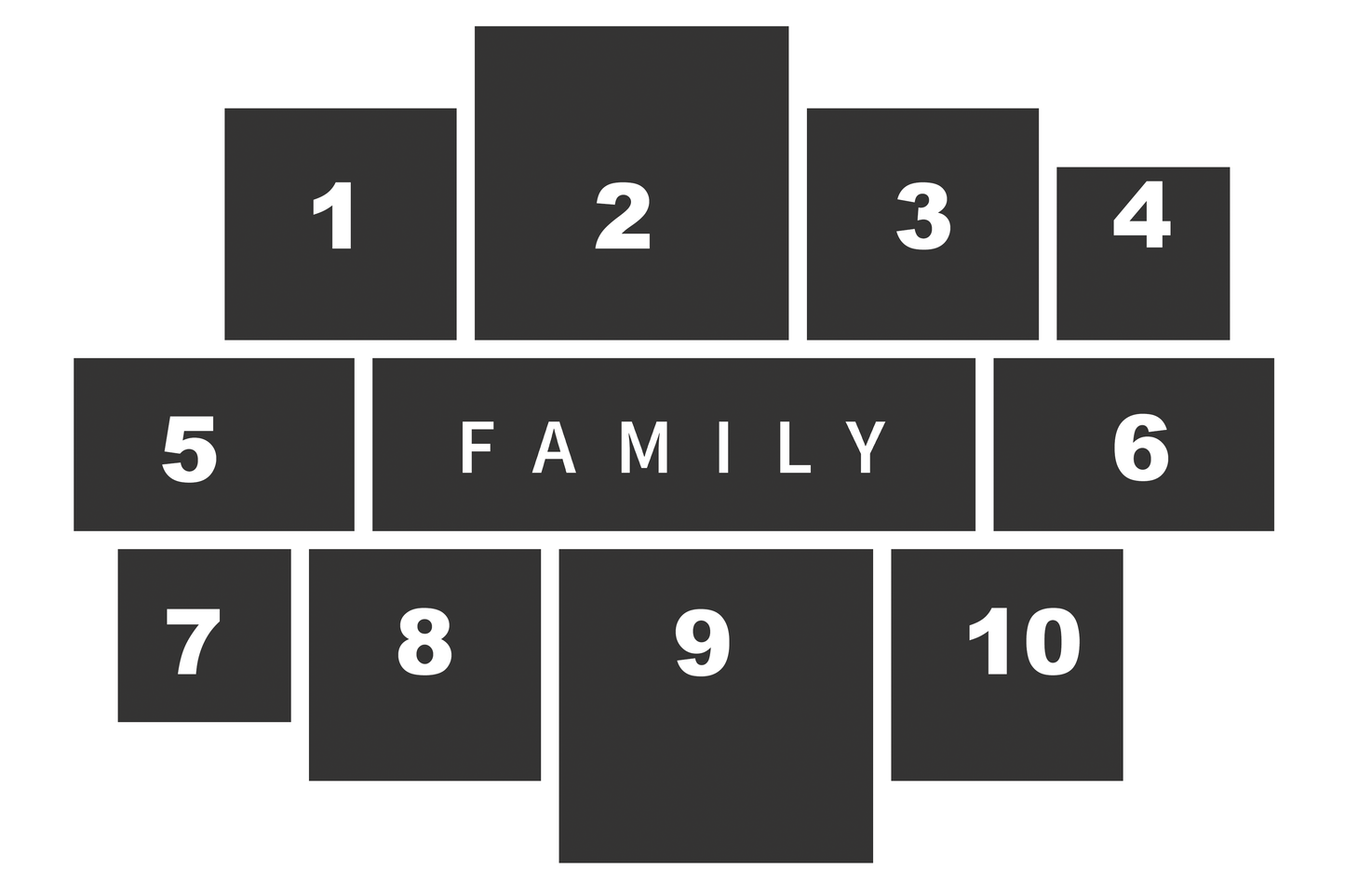 36″X24″ Collage Canvas Photo Family