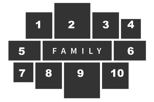 36″X24″ Collage Canvas Photo Family