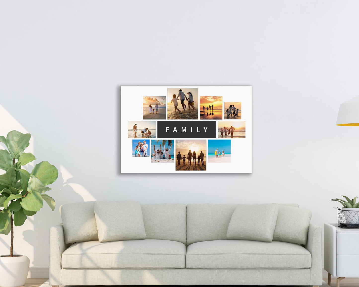 36″X24″ Collage Canvas Photo Family