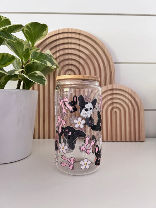 Frenchie Glass Cup