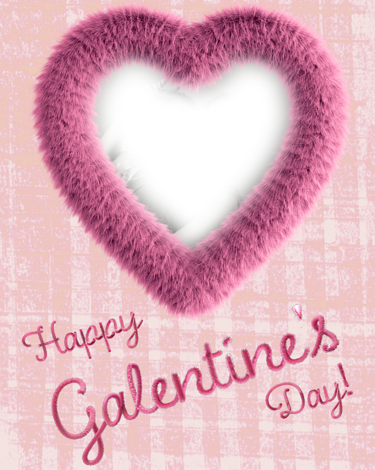 Galentines Day Collage Canvas Photo Love Heart 16" x 20" Custom Canvas Print