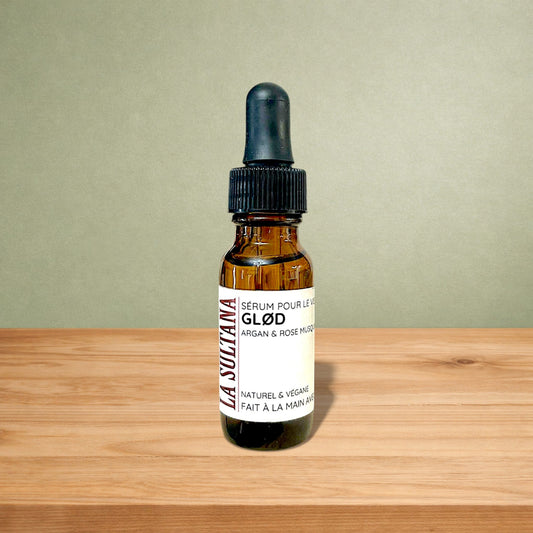 Sérum pour le visage et massage Gua Sha GLØD argan & rose musquée