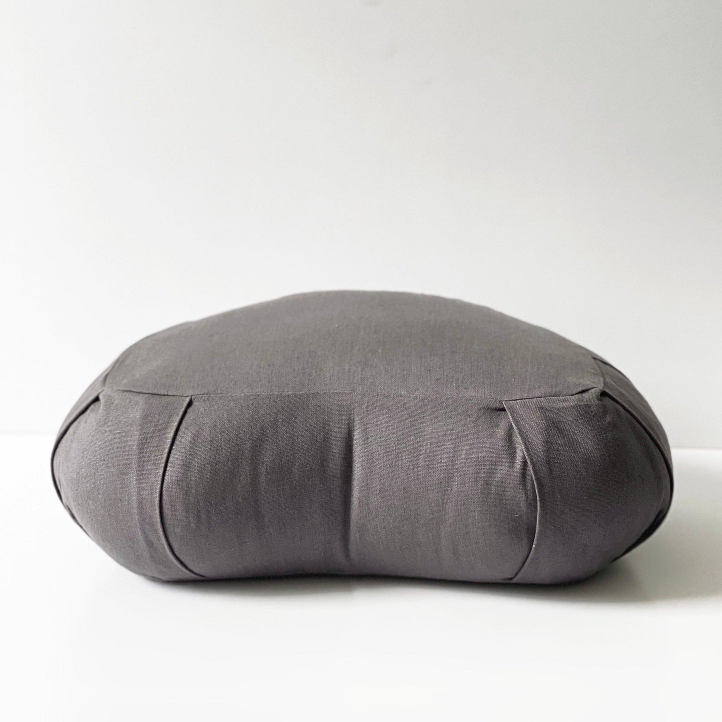Crescent Natural Meditation Cushion | Shadow Grey