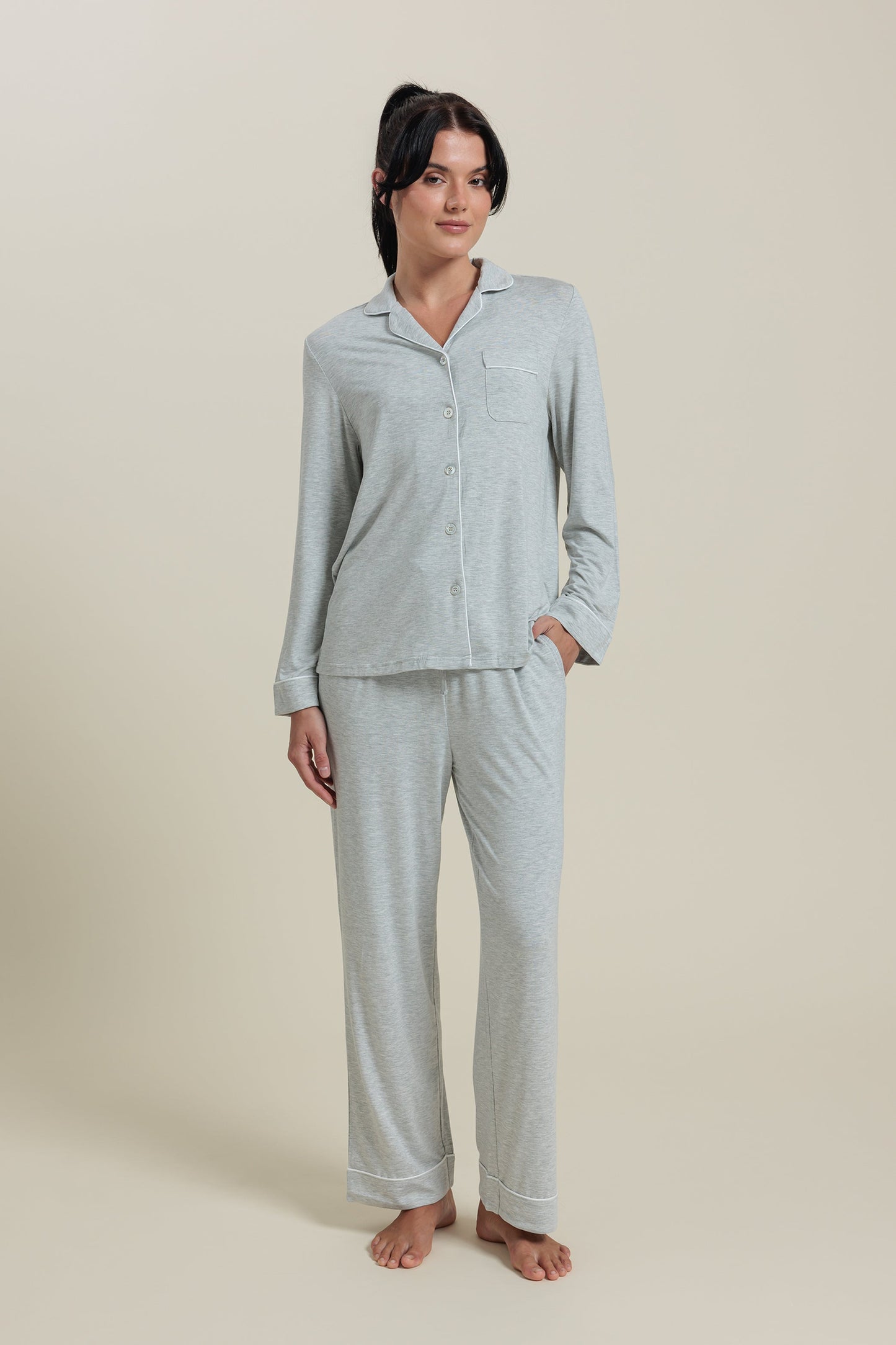 Sleepwear Set <br/>Bamboo Button-Up Pajama Set