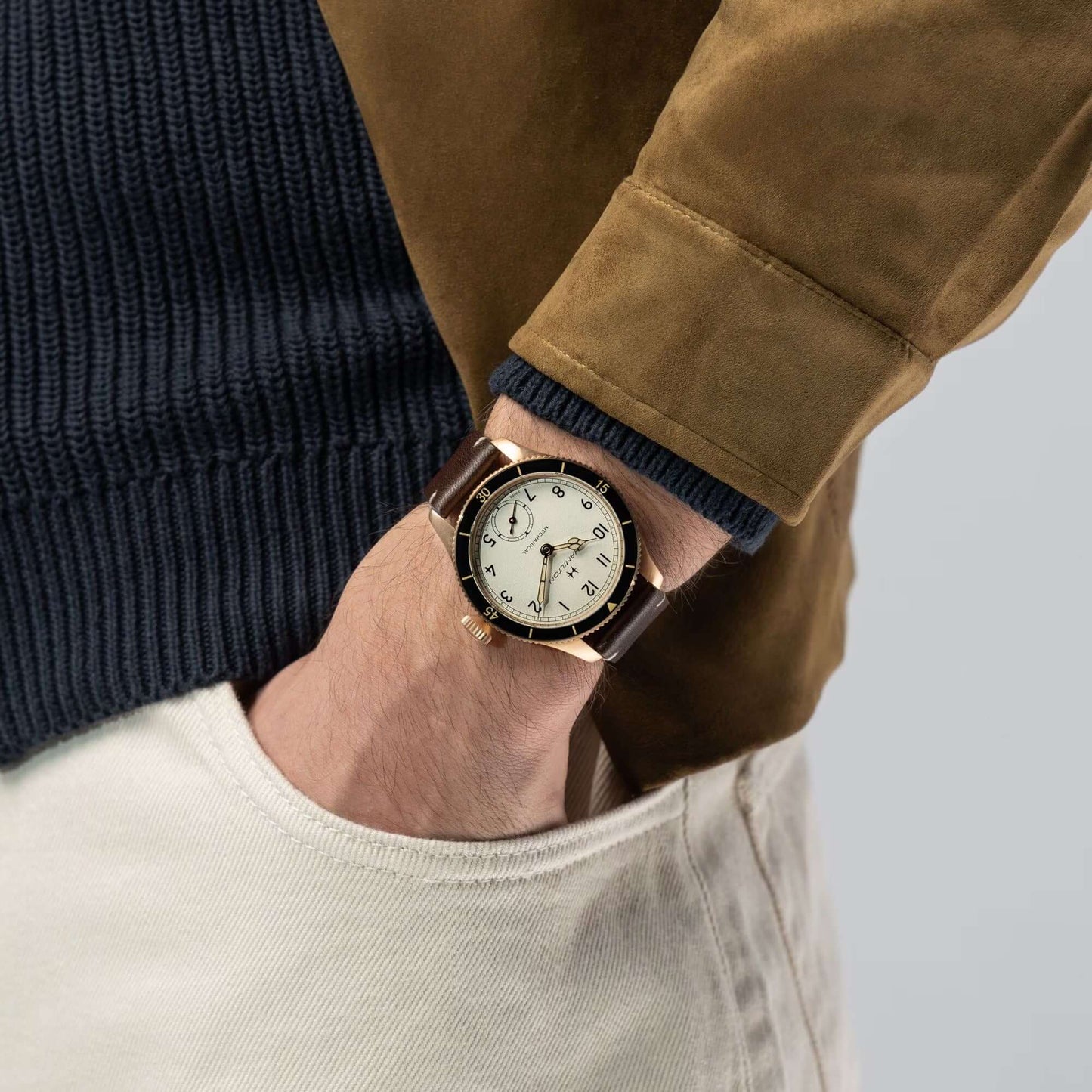 Hamilton Khaki Aviation Pilot Pioneer Mechanical Bronze 43mm Watch H76709510