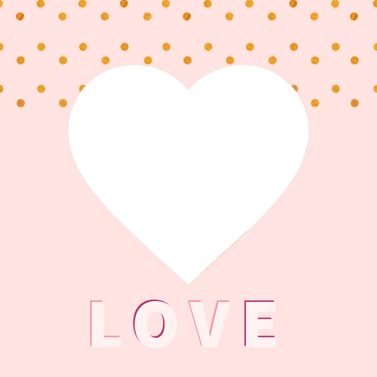 16" x 16" Collage Canvas Photo Love Heart Canvas Print