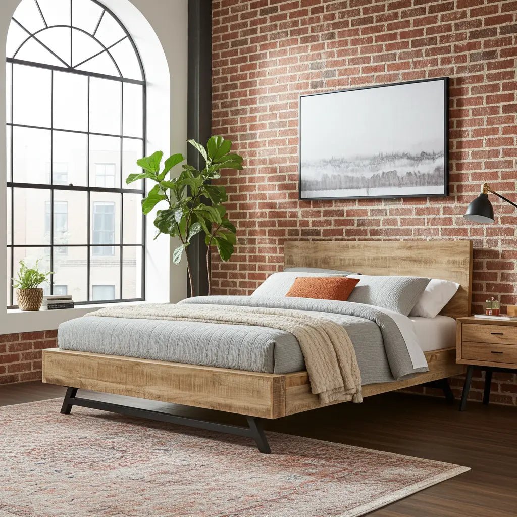 Cadre de Lit King en bois massif de Manguier