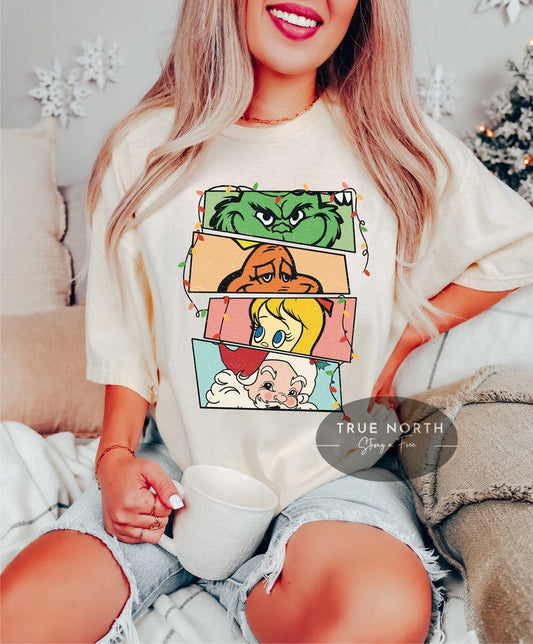 Sweatshirt or T-Shirt  Christmas Grinchy Team & Santa .