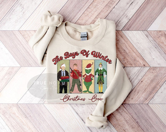 Boys of Winter Christmas Sweatshirt or T-Shirt - Cozy Holiday Apparel .