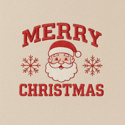 Embroidered Sweatshirt – Merry Christmas Santa Design