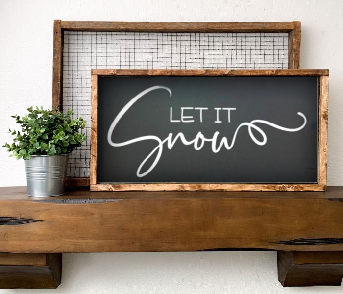 Let it Snow | Winter Decor | Christmas Sign | Farmhouse Christmas Decor | Rustic Decor | Farmhouse Decor | Christian Sign |