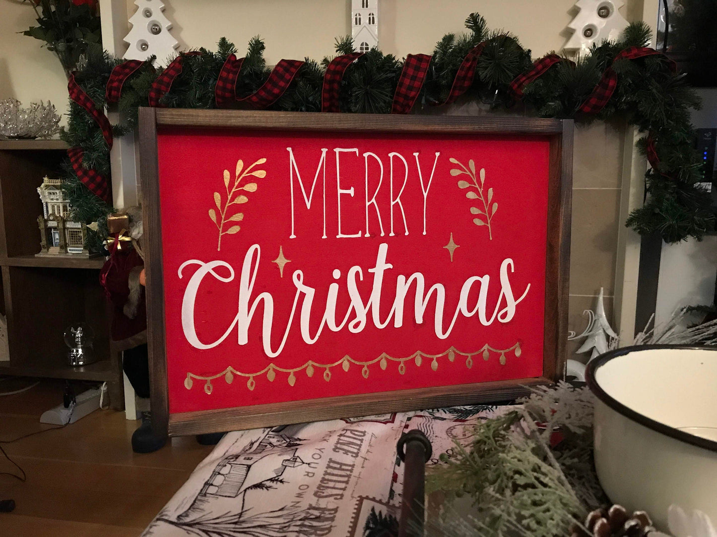 Large Merry Christmas Wood Sign, Merry Christmas Sign Wood. Merry Christmas Sign Rustic Mantle Decor. Farmhouse Christmas Decor