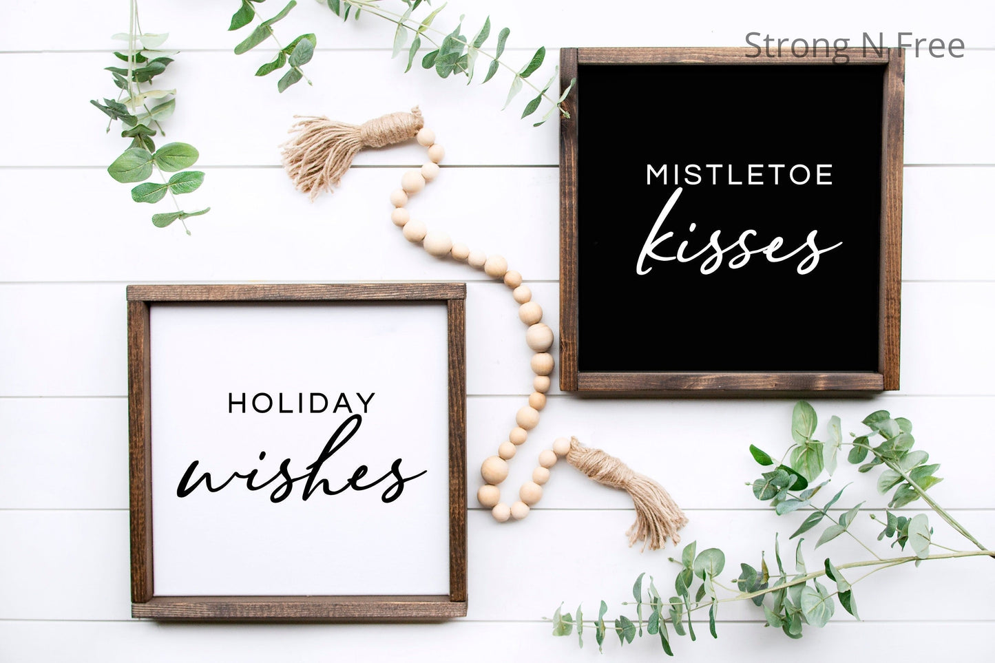 Set of 2 | Merry Christmas Sign, Large Merry Christmas Wood Sign Merry Christmas Sign Wood Merry Christmas Sign Farmhouse Christmas Decor