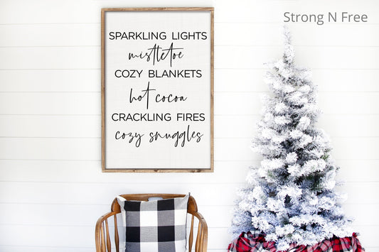 Rustic Wooden Christmas Sign  |  Framed Old Traditional Sign Handmade | farmhouse decor