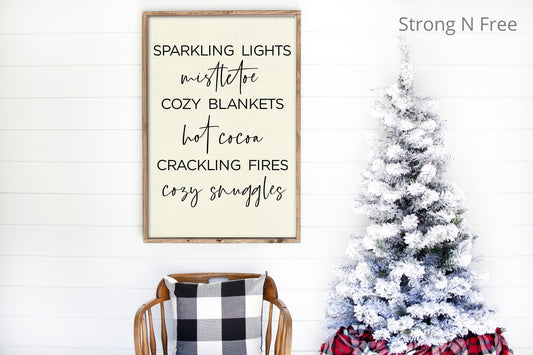 Rustic Wooden Christmas Sign  |  Framed Old Traditional Sign Handmade | farmhouse decor