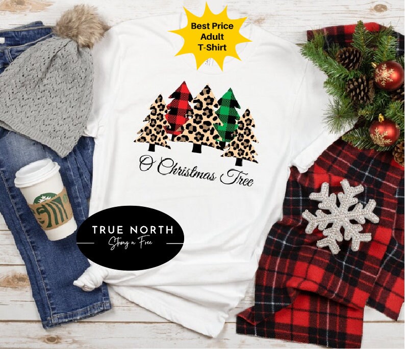 Merry Christmas Buffalo Plaid Trees Sweatshirt, Leopard Cheetah Christmas Trees Sweatshirt ,Merry Christmas Sweatshirt, Christmas Gift .