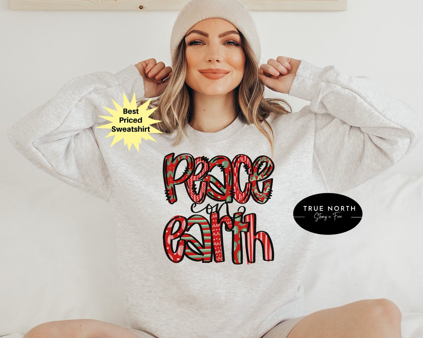 T-Shirt Or Sweatshirt Christmas , Peach On Earth .