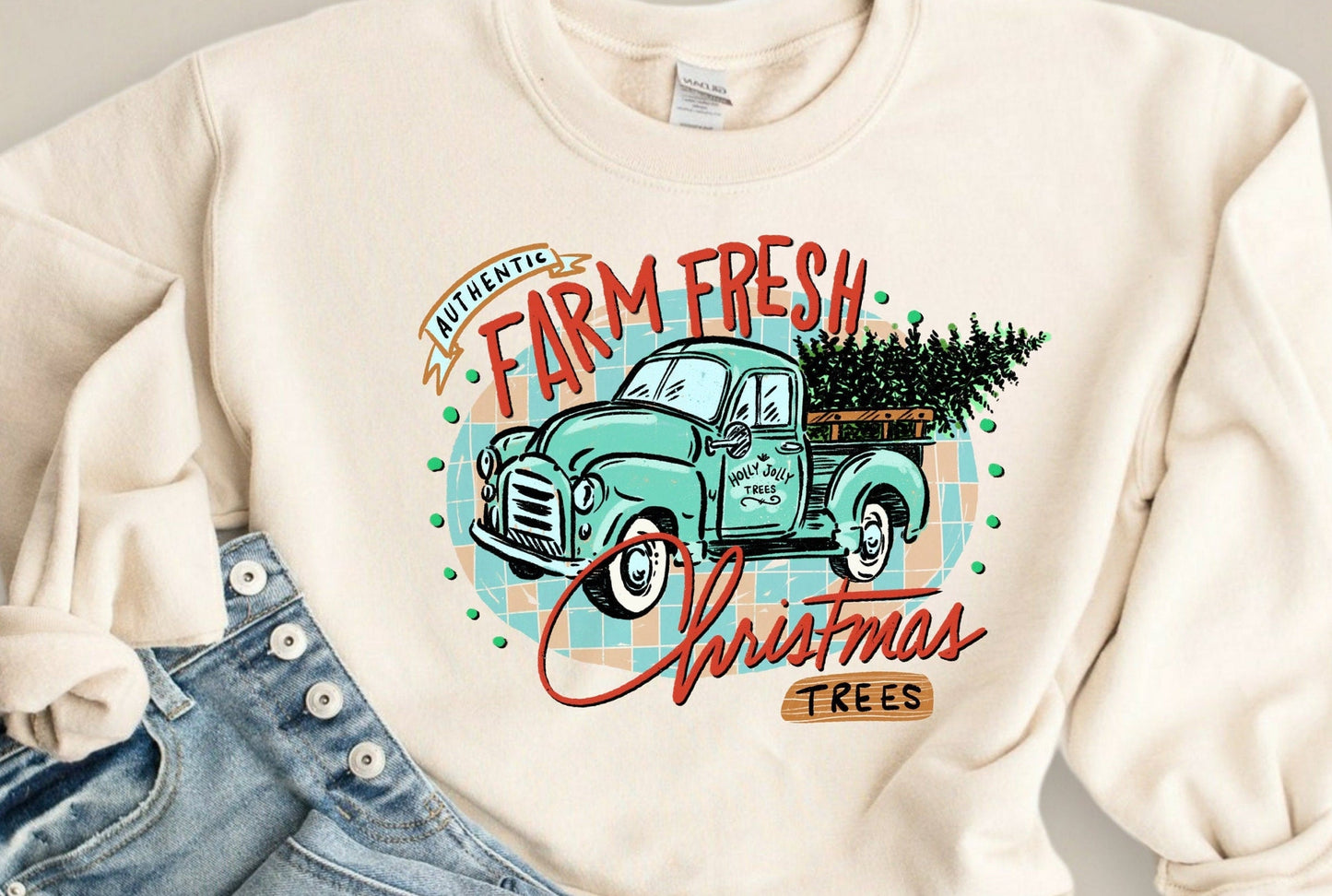 T-Shirt Or Sweatshirt Farm Fresh Christmas Trees .