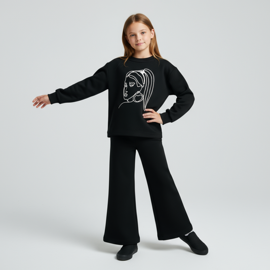Stylish Flare Girls Cotton Set