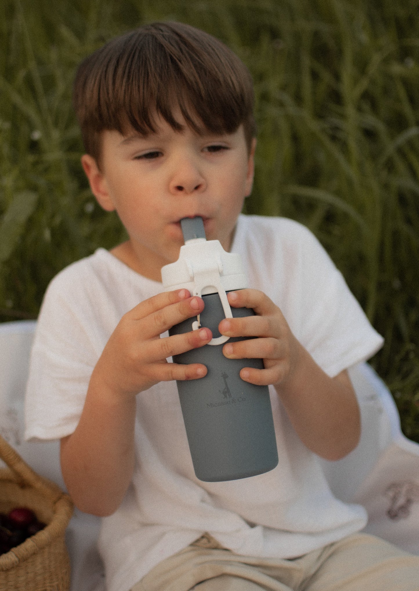 Bouteille d'eau en silicone format 450 ml