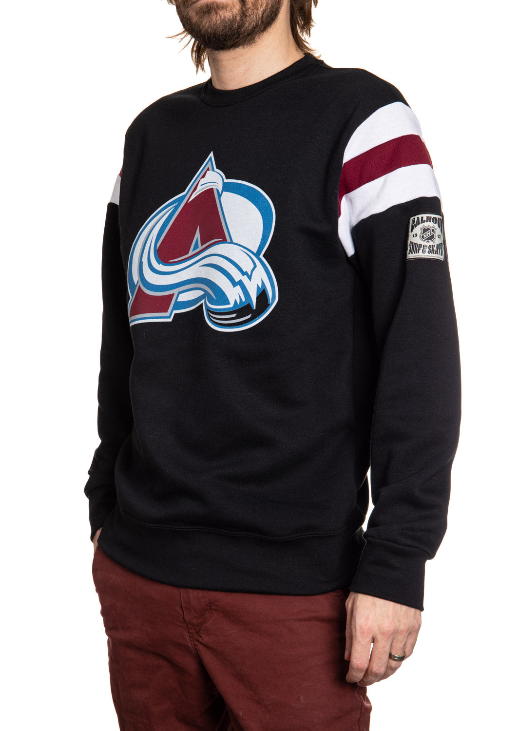Colorado Avalanche Varsity Retro Style Crewneck Sweatshirt