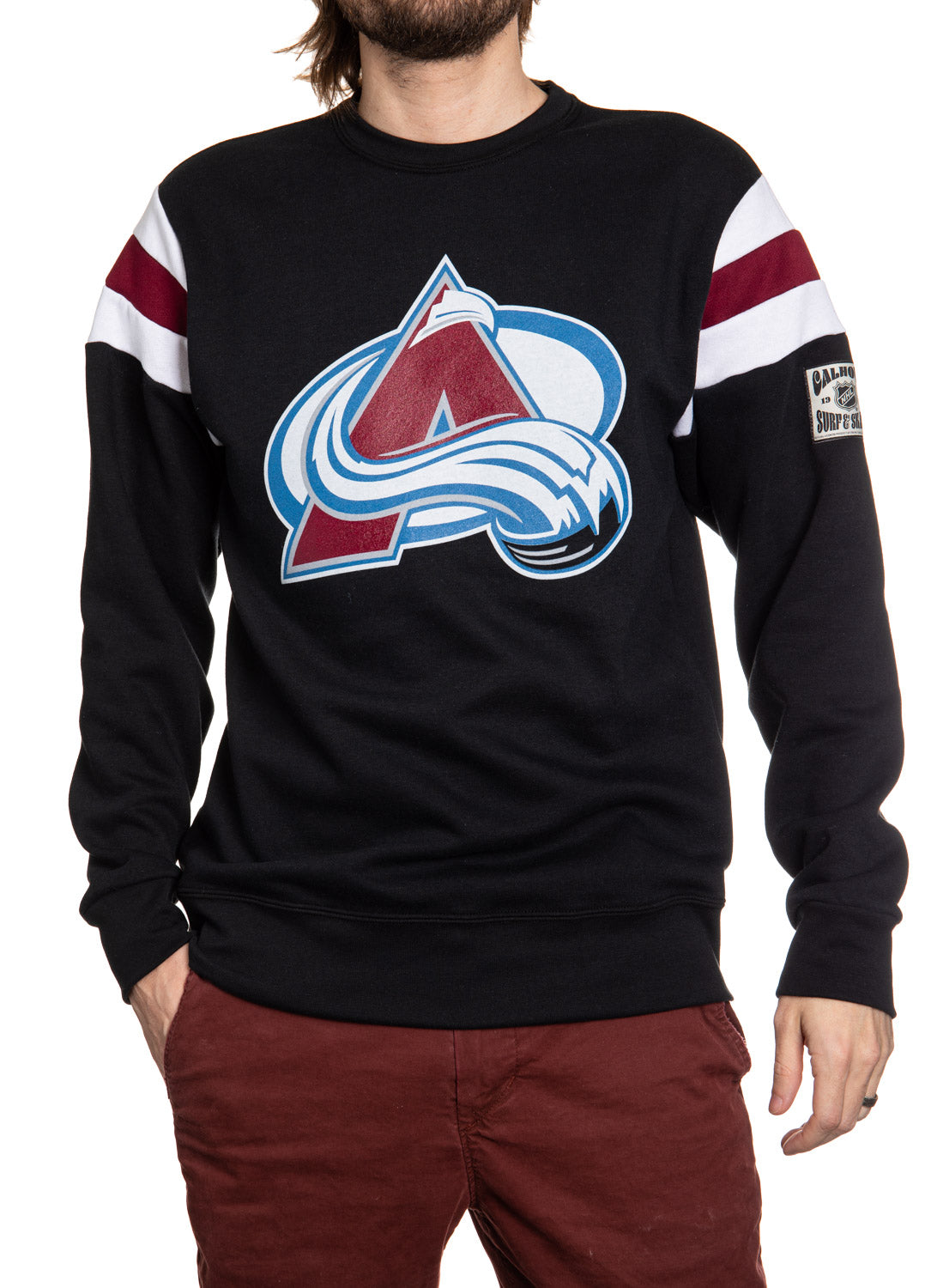 Colorado Avalanche Varsity Retro Style Crewneck Sweatshirt
