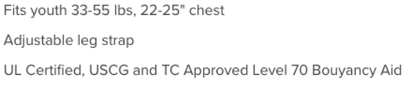 NRS Crew Child PFD's UL & ULC Approved