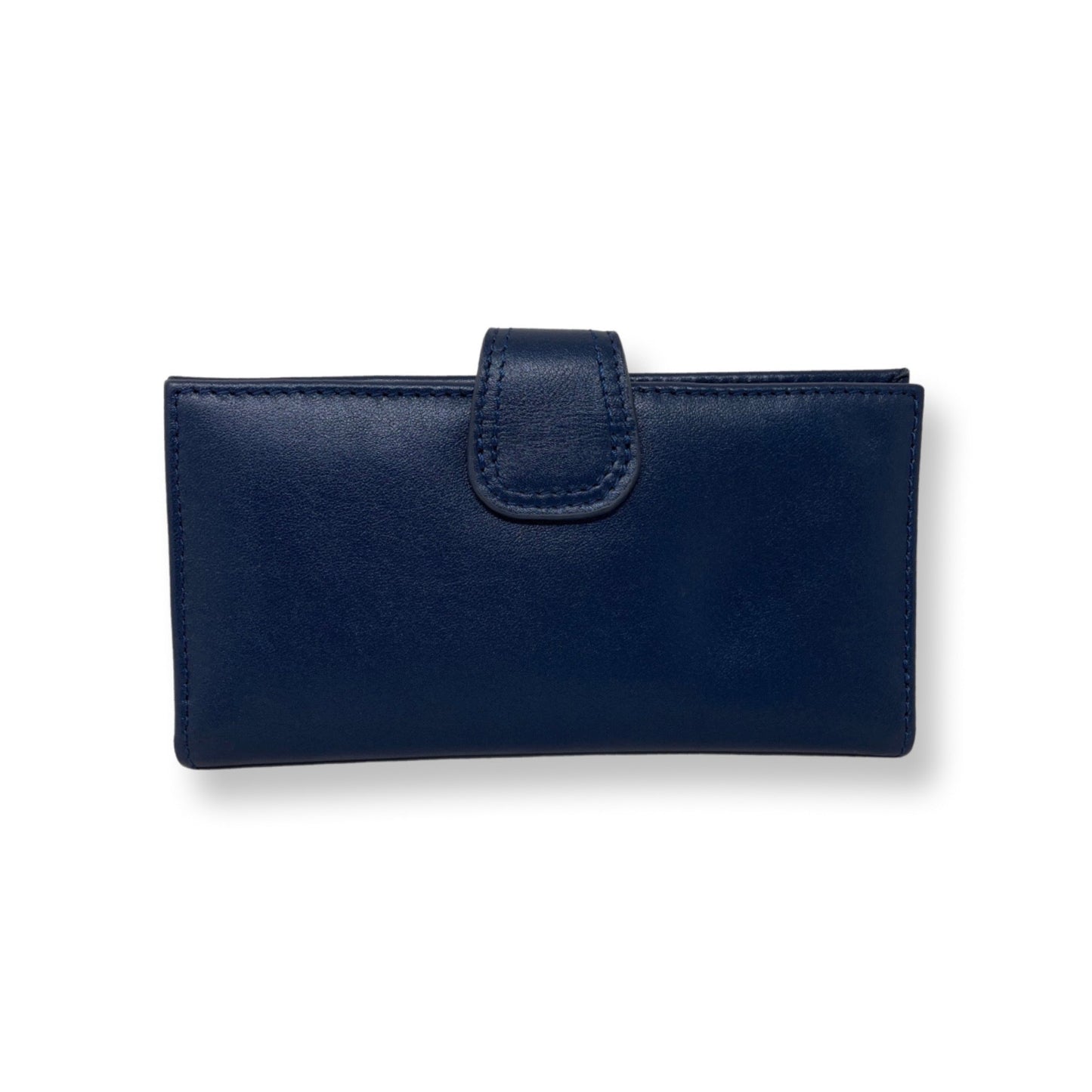 Petit portefeuille en cuir bleu marine - Denise
