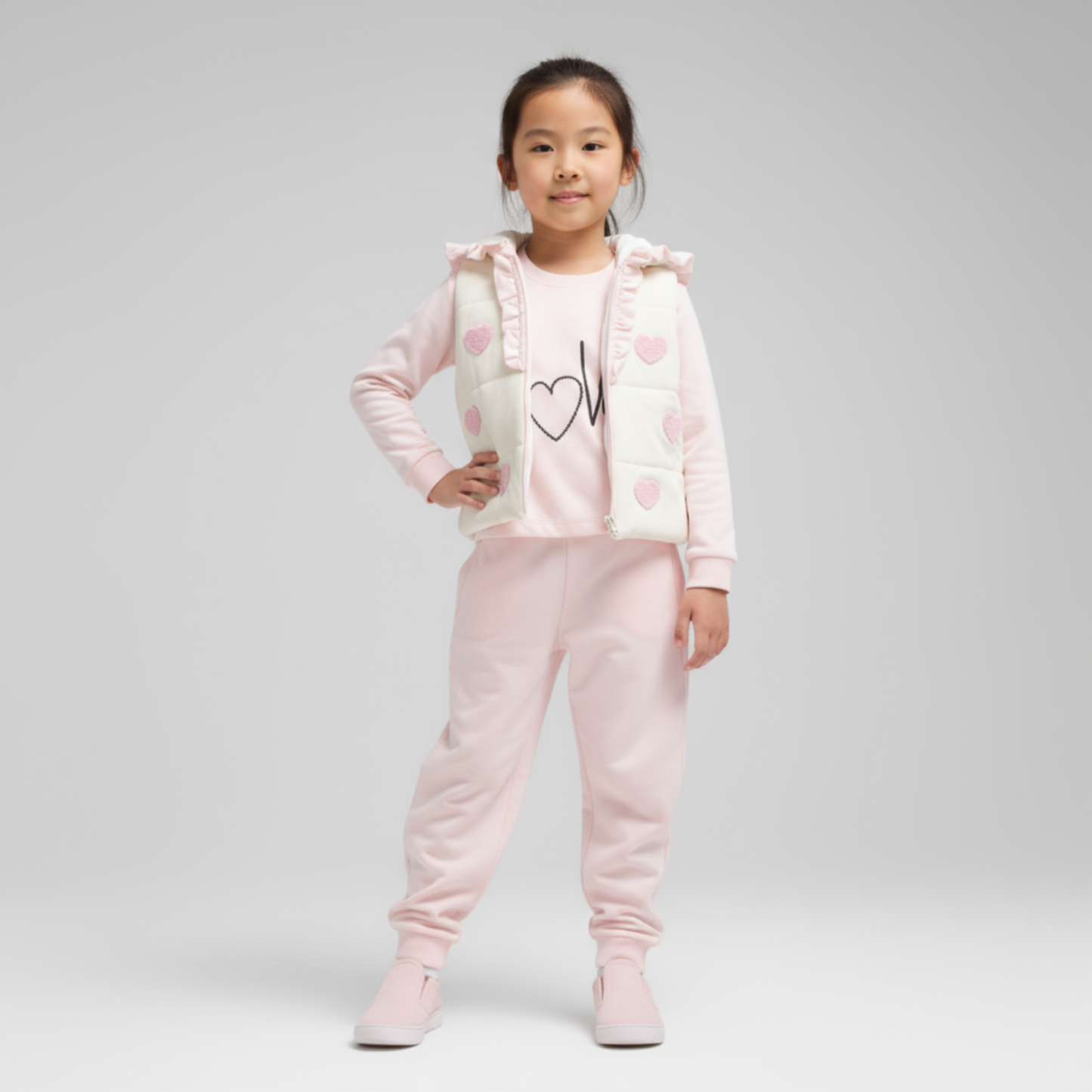 Love Vest Girls Jogger Set