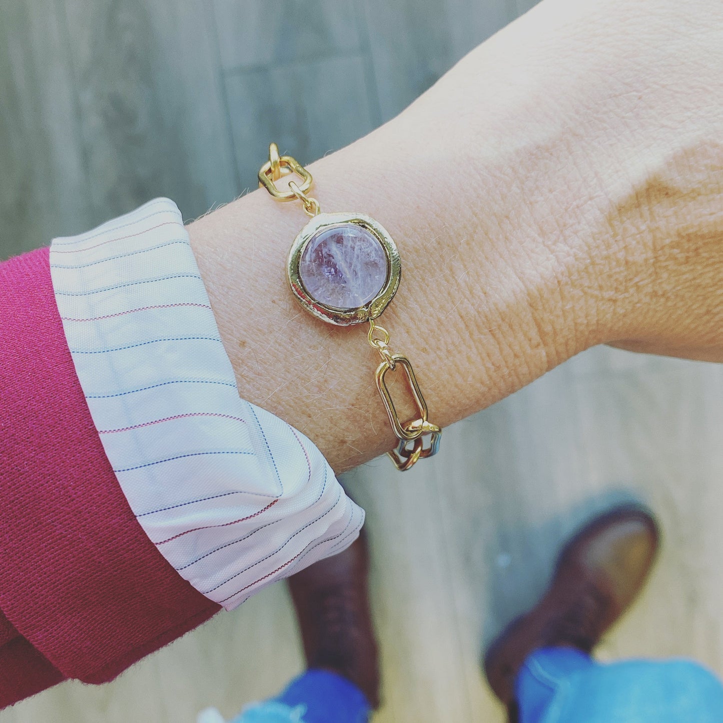 Gold Amethyst Bracelet