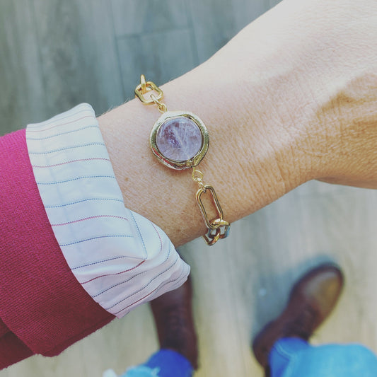 Gold Amethyst Bracelet