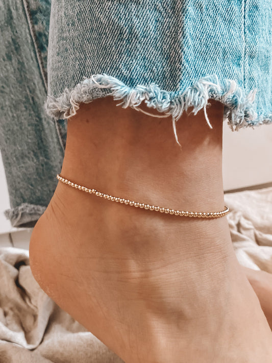 3MM 14K Gold Filled Anklet