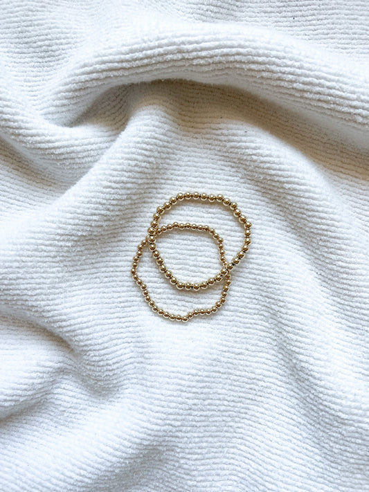 4MM 14K Yellow Gold Filled Layering Bracelet