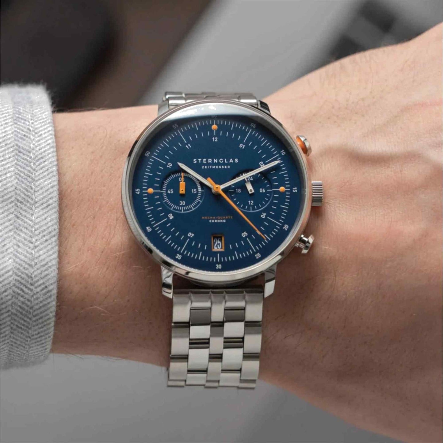 Sternglas Hamburg Chronograph Küste Edition 42mm Seiko TMI VK64 Men’s Watch