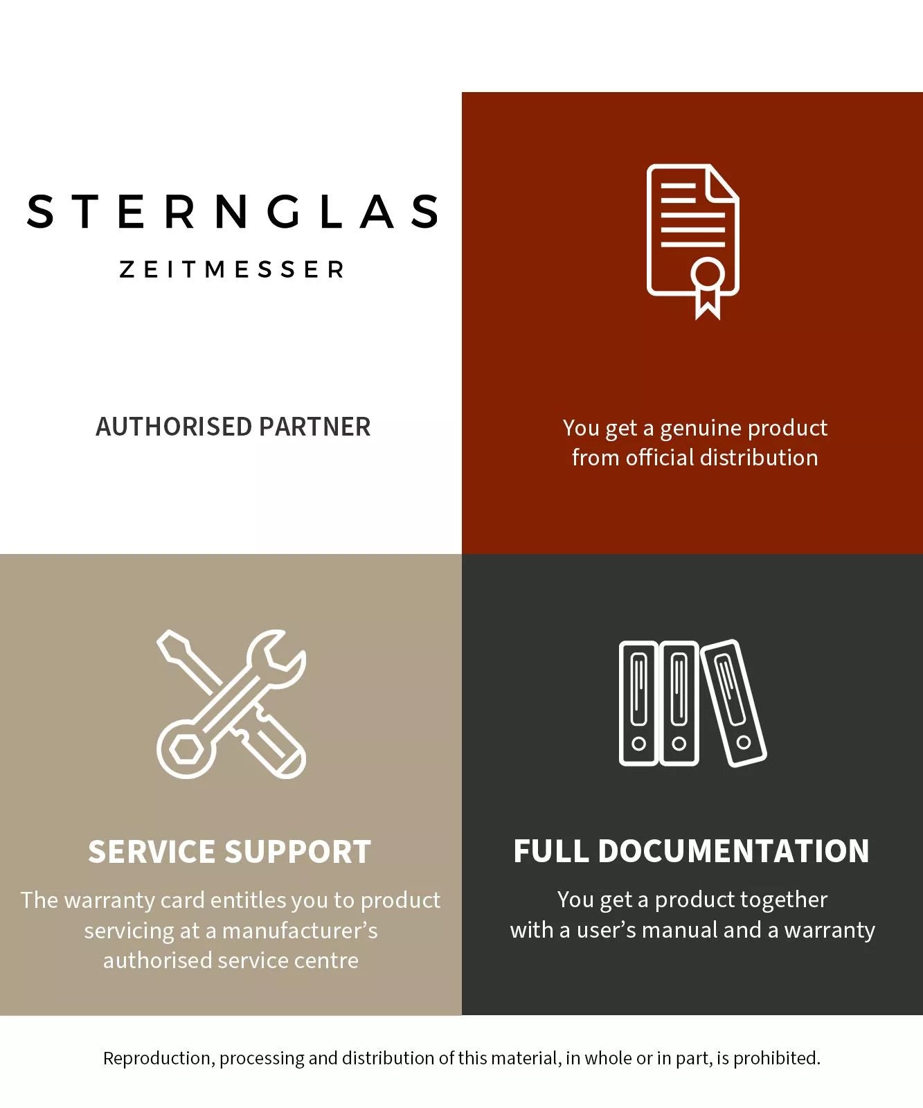 Sternglas Naos Big Date Alabaster 38mm TMI VJ76 Quartz Men’s Watch